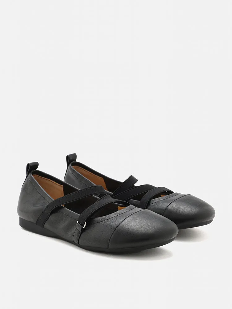 Reese Cross Strap Toe Cap Flats