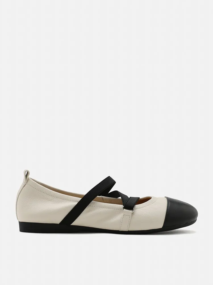 Reese Cross Strap Toe Cap Flats