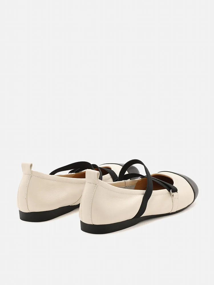 Reese Cross Strap Toe Cap Flats