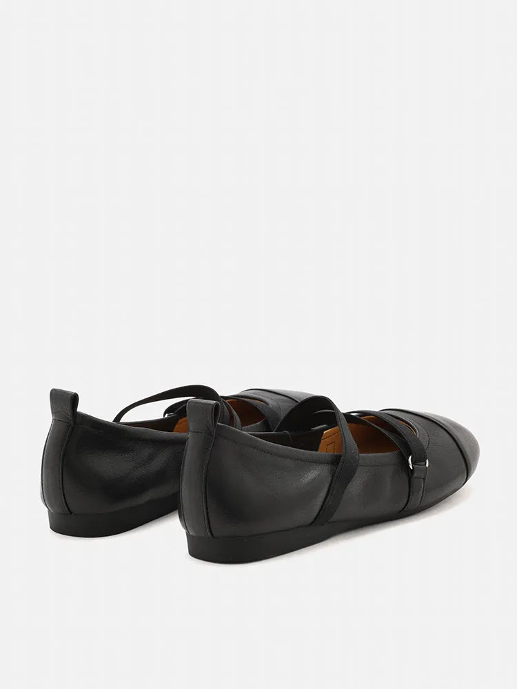 Reese Cross Strap Toe Cap Flats