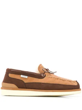 SUICOKE FUR-LINED SUEDE LOAFERS