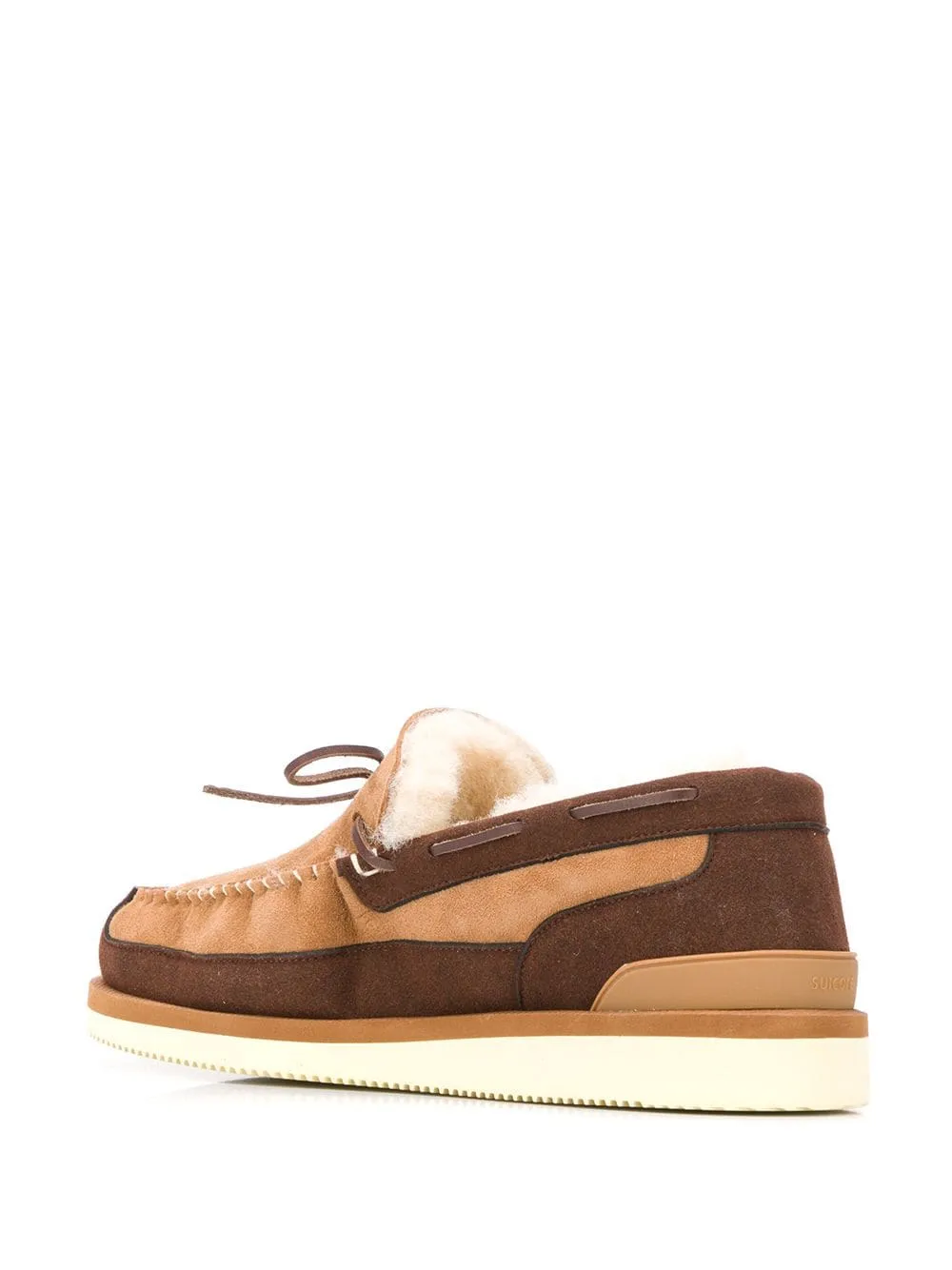 SUICOKE FUR-LINED SUEDE LOAFERS