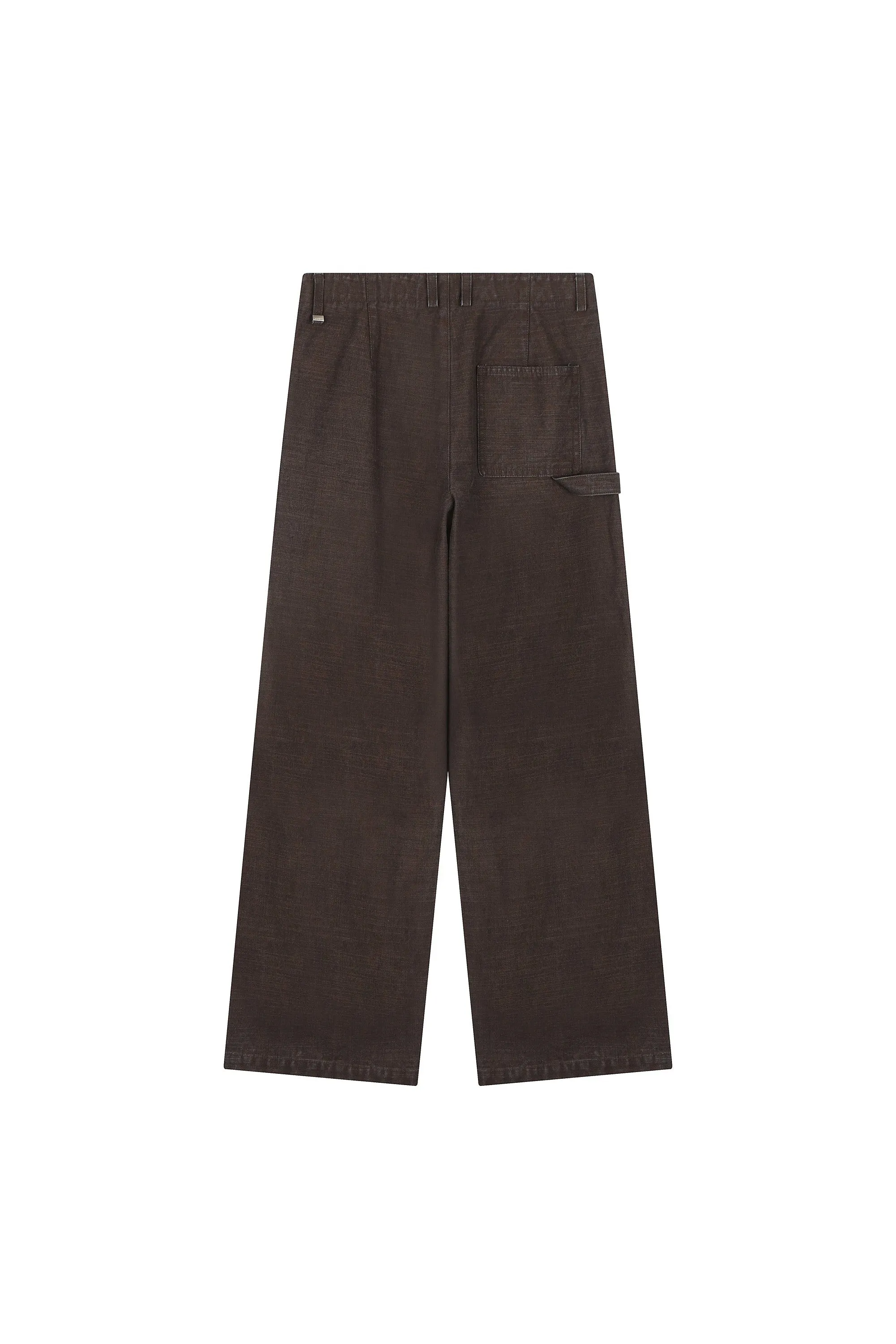Textured Wide Denim Pants