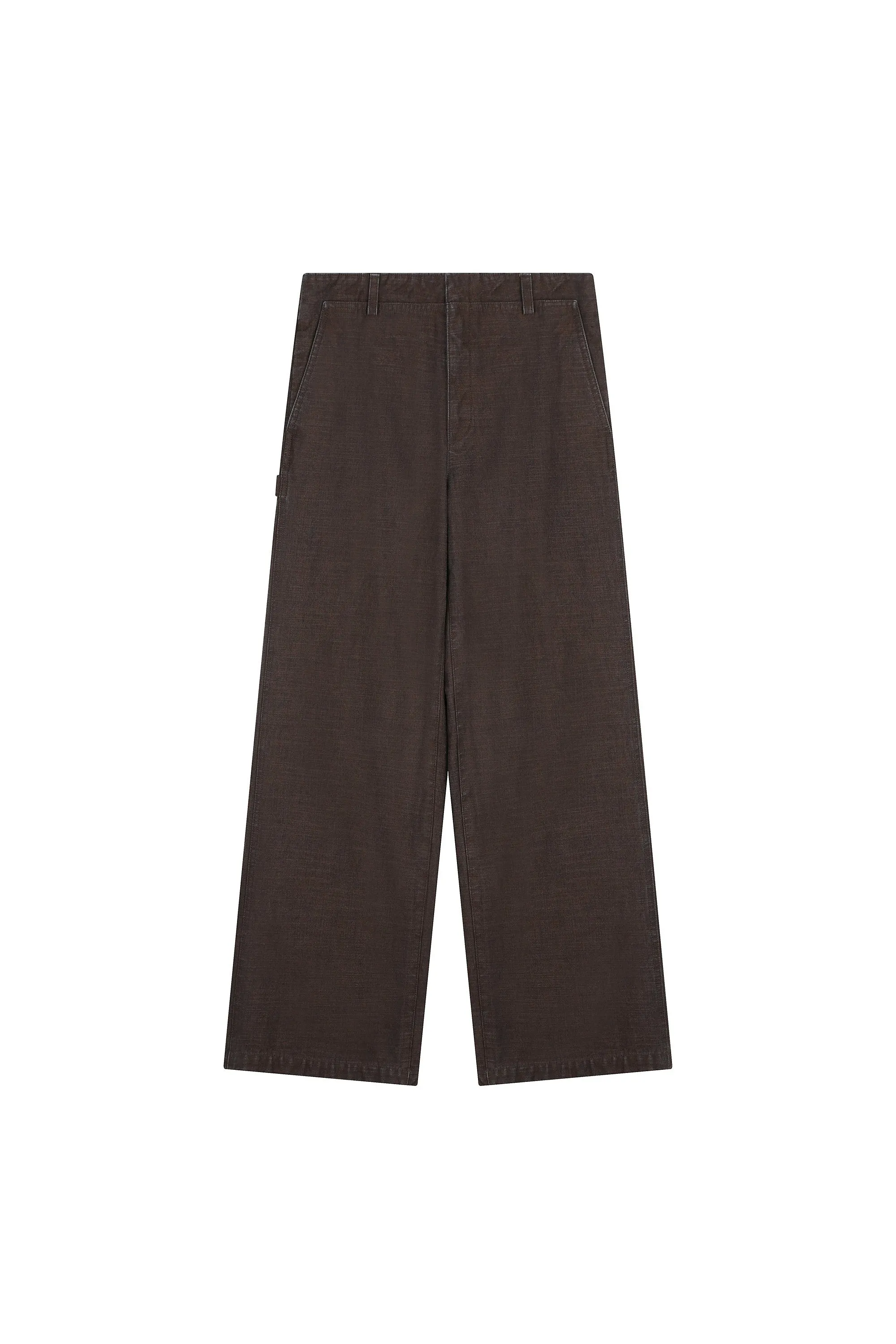 Textured Wide Denim Pants