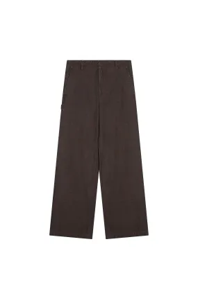 Textured Wide Denim Pants
