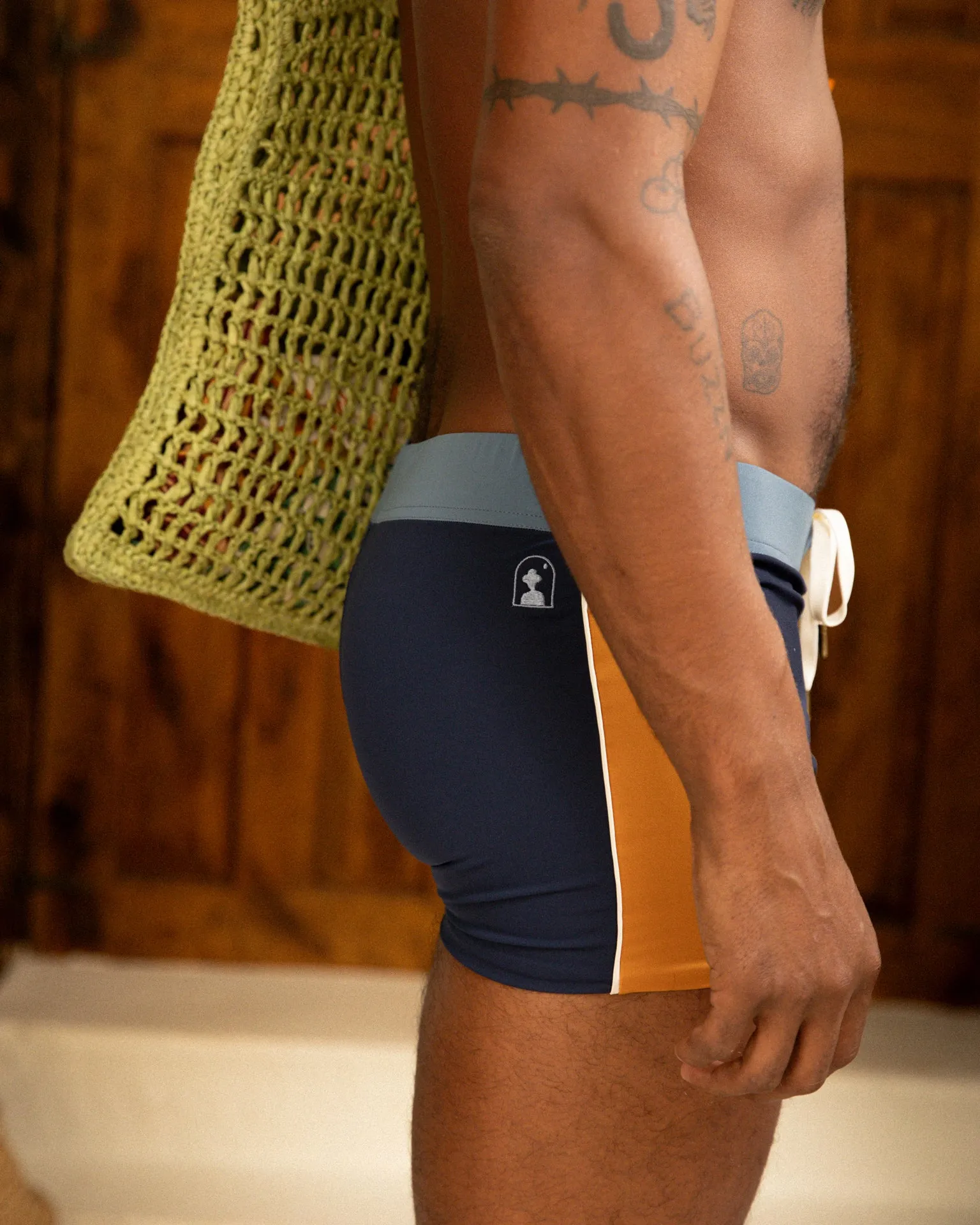 The Cassis Square Cut Swim Brief - Anchor