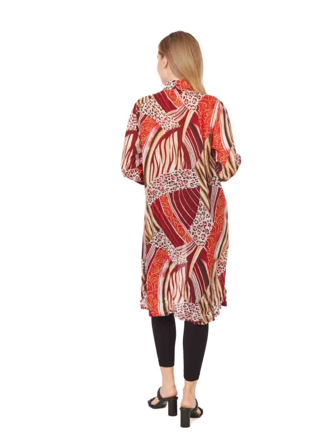 Tianello Sueded CUPRO™  Print "Sabu" Long "SELENA"  Duster Jacket