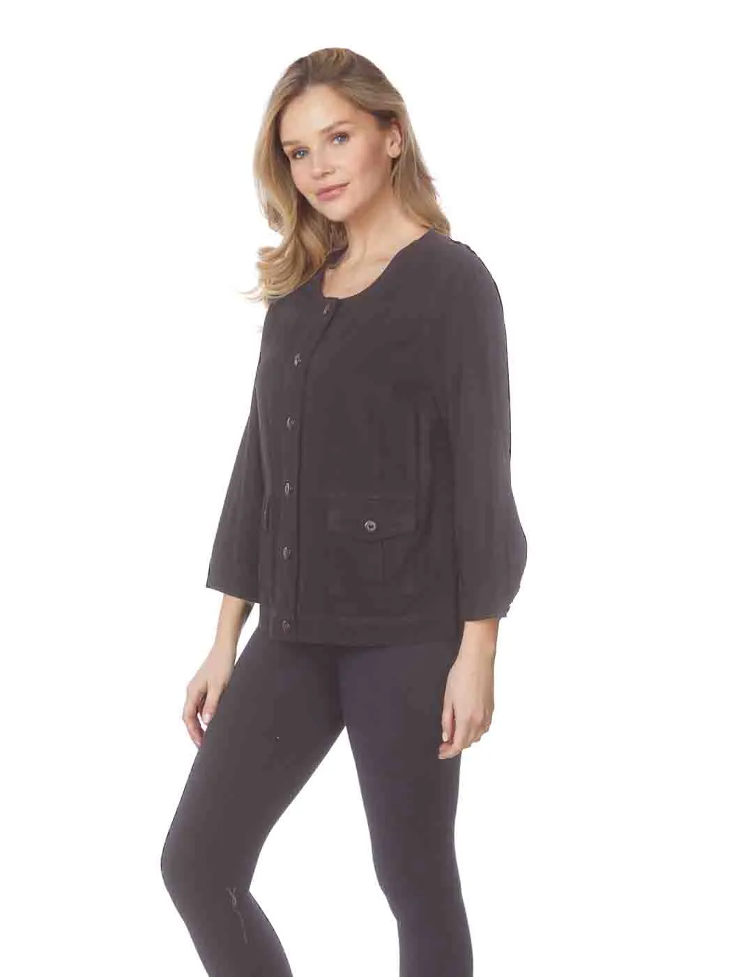 Tianello TENCEL™ "Gadon" Jacket with Front Pockets