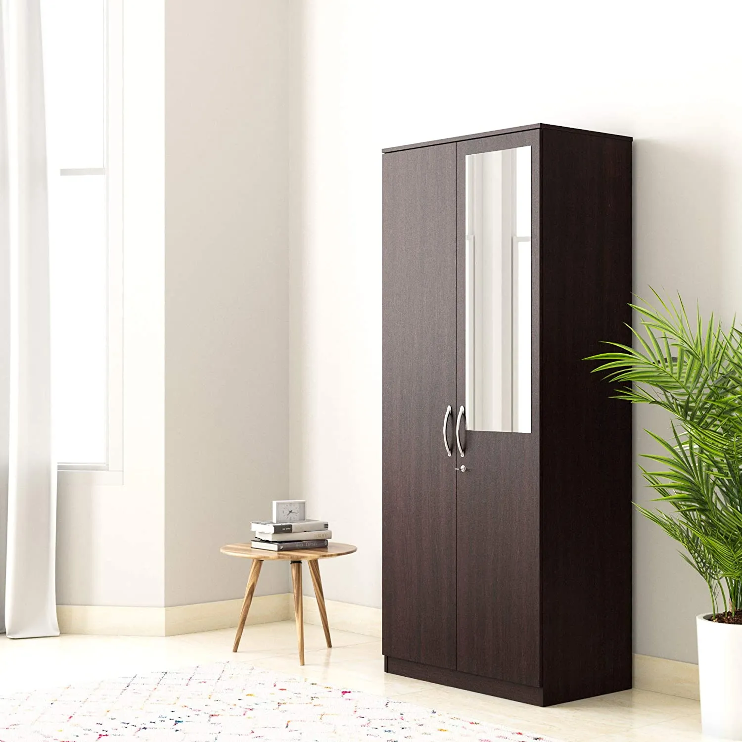 Tuffio Medusa Engineered Wood Wardrobe Wenge Finish