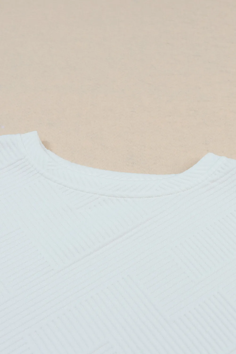 White Ultra Loose Textured 2pcs Slouchy Outfit